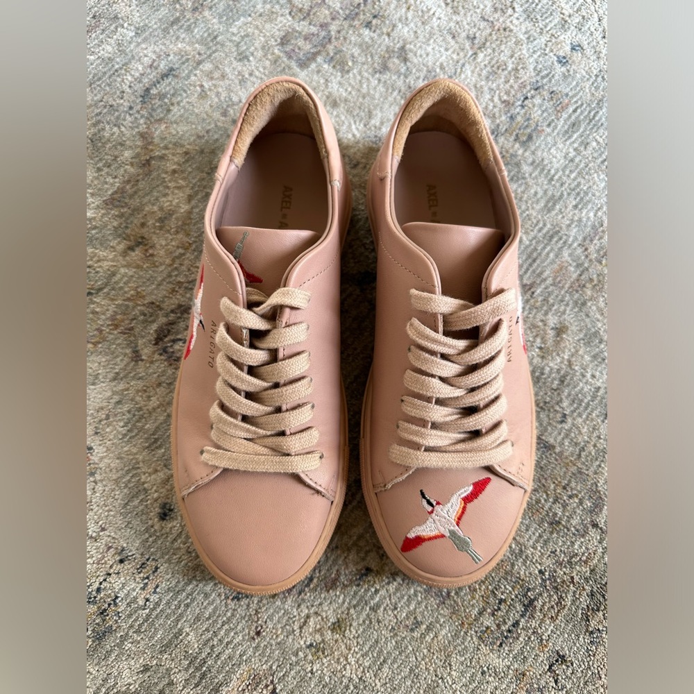 AXEL ARIGATO Clean 90 Bird Embroidery Sneakers, Pale Pink, size US 6.5/EU 37 - Picture 2 of 7